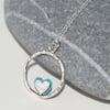 Tiny heart necklace - Valentines gift