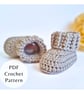 Ridged Cuff Crochet Baby Booties Pattern - US Terms - Image 8