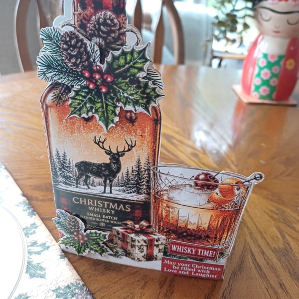 Whiskey Lover Christmas Card