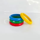 Colourful resin slim bracelets 