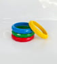 Colourful resin slim bracelets 