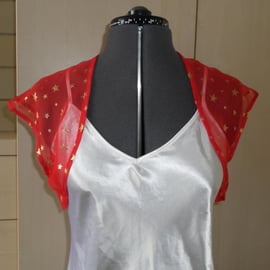 Red Chiffon Bolero or Shrug