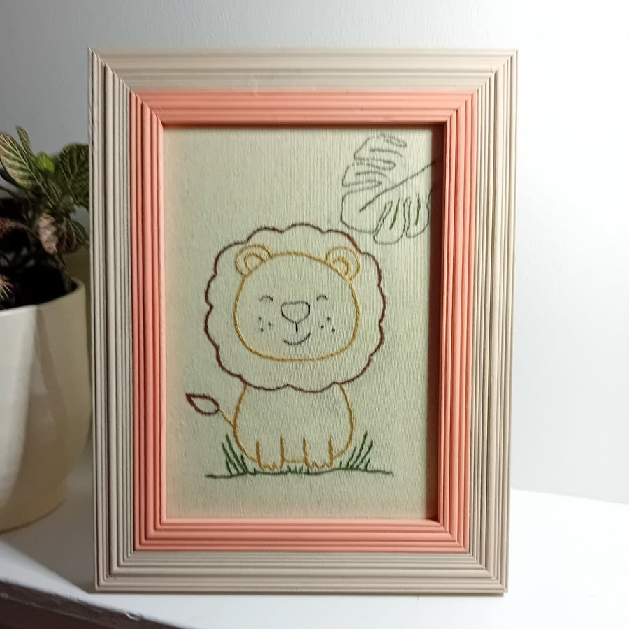 Hand Embroidered Framed Picture