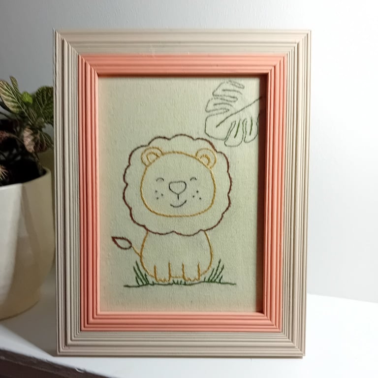 Hand Embroidered Framed Picture