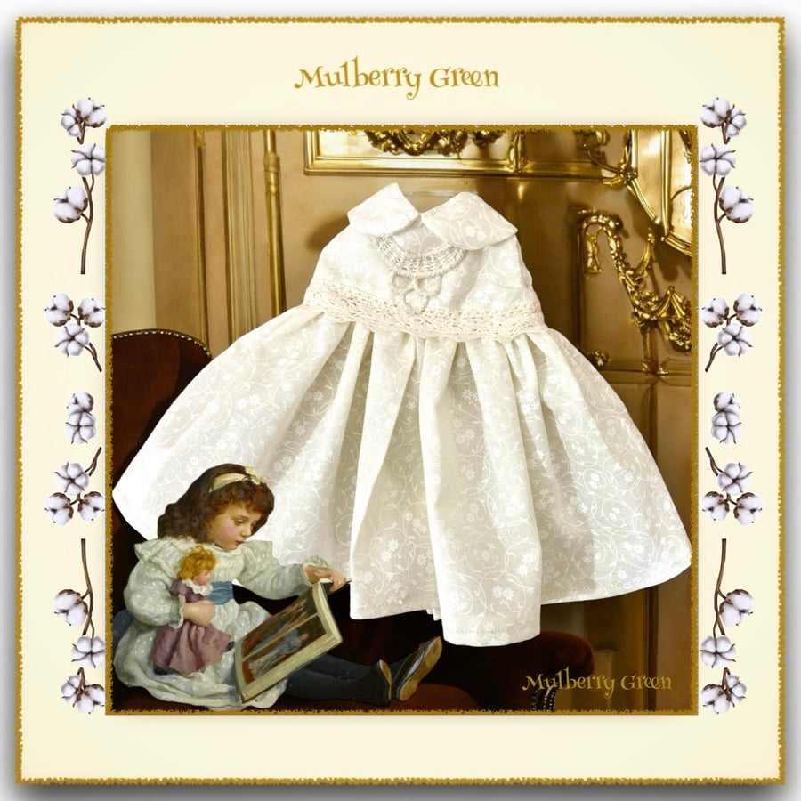 Ivory Heirloom Dress with a Lace Trimmed Bodice 