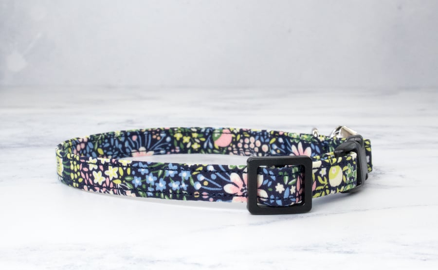 Cat, Kitten, Cat Collar, Kitty Collar, Liberty Tana Lawn, Collar, Pet, Daisy