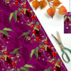 Pheasant Berry Gift Eco Wrapping Paper - single folded sheets, matching tag 