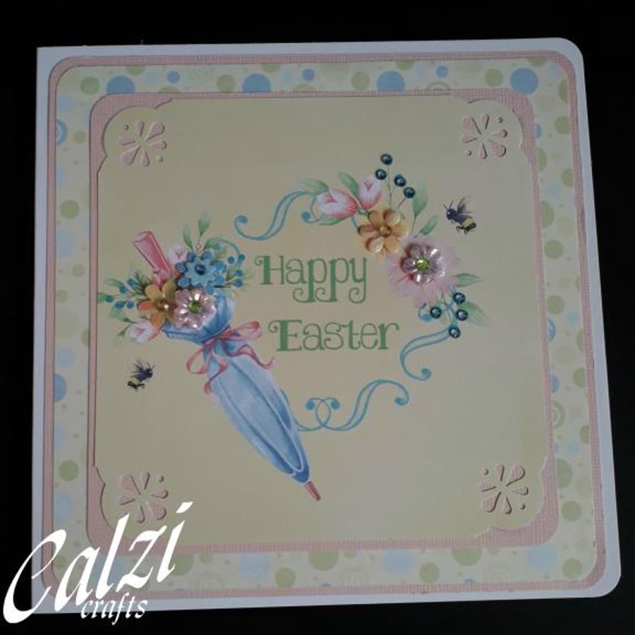 Flower Parasol Easter Card