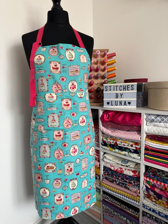 Handmade Pastry French Bakery Theme Kitchen Apron, Aprons for Chef, Crafts
