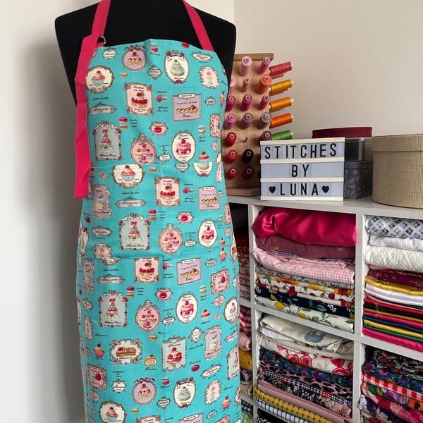 Handmade Pastry French Bakery Theme Kitchen Apron, Aprons for Chef, Crafts