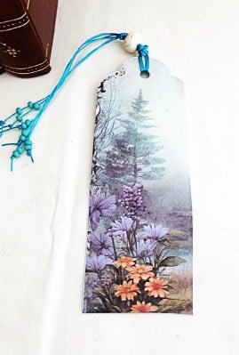 Up Cycled Card and Beaded Bookmark
