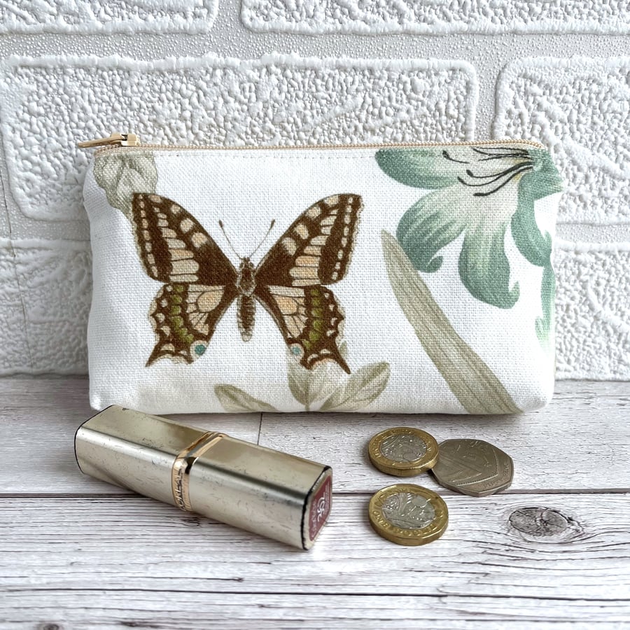 Large Purse, Coin Purse with Swallowtail Butterfly