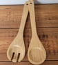 Wooden Salad Servers Decorated With Squirrels - Image 3