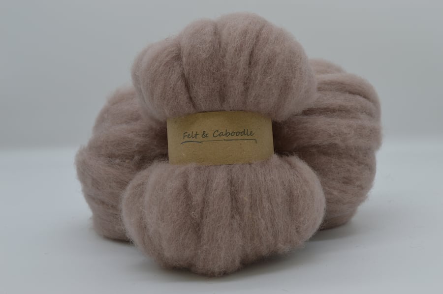 Mink Carded Corriedale wool fibre - Folksy