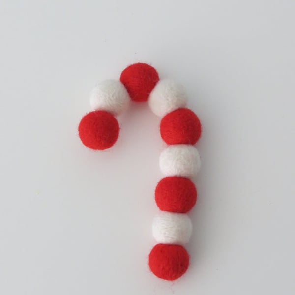 Seconds-Needle Felted Merino Wool Candy Cane