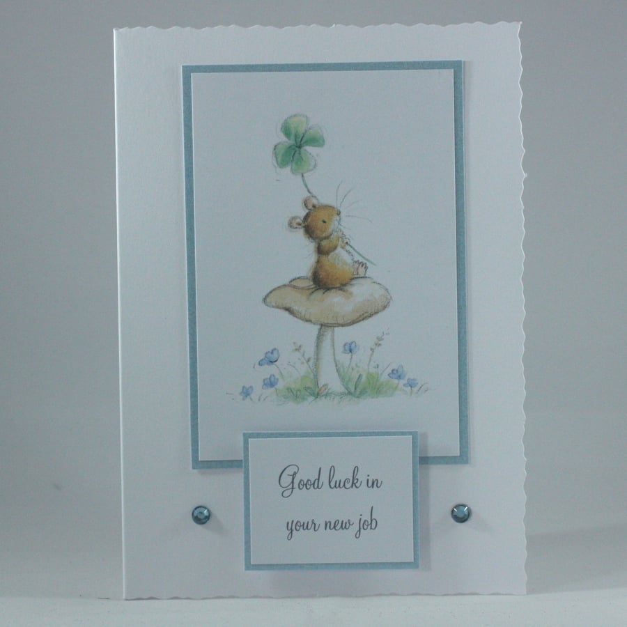 Handmade new job good luck card