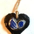 Mosaic Blue China Heart