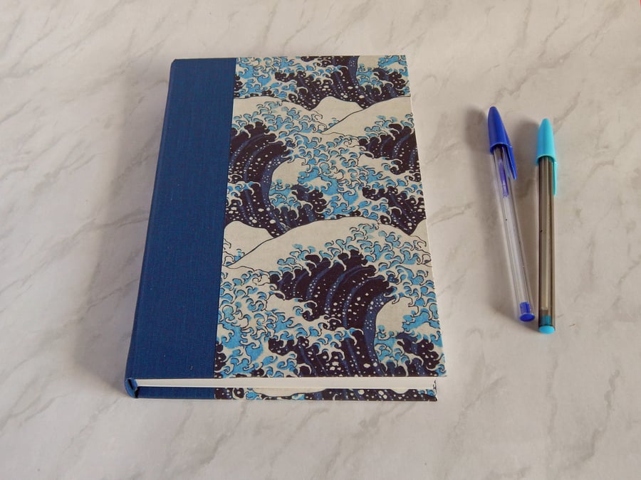 Great Wave Journal,  A5 hard cover with lined pages. Japanese art. Gifts for Men