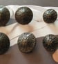 22.4mm 36L Metal Vintage look aged Black & Gold sparkle Button - Image 6