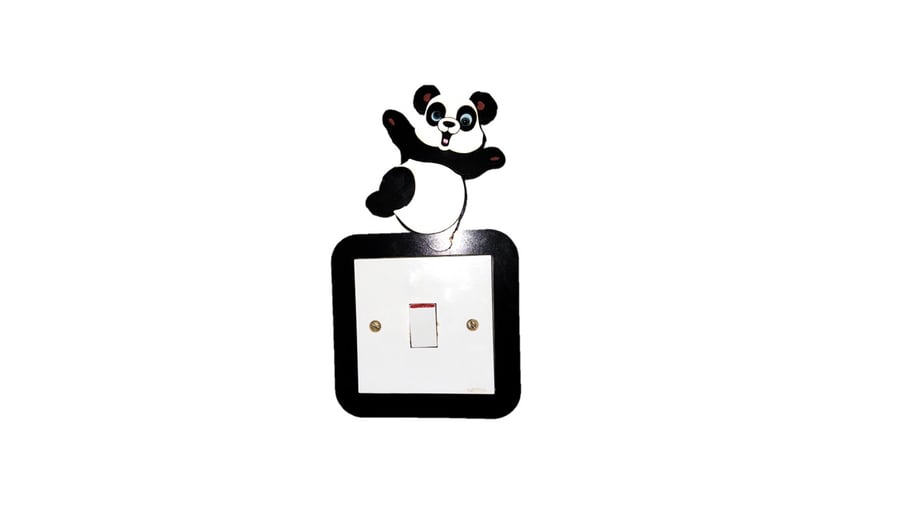 Dancing Panda Light Switch Surround Kids Bedroom Decor 