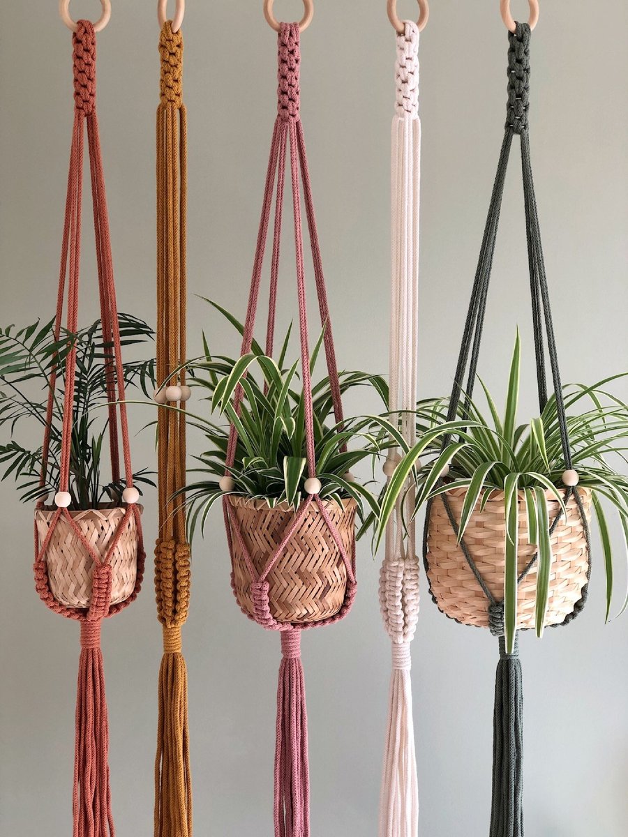 Adjustable Plant Hanger - Large Macrame Hanging Planter - Eco Friendly Gift