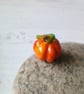 Handcrafted Flameworked Glass Petite Pumpkin  Miniature keepsake Thoughtful gift - Image 5