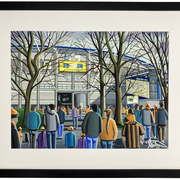 Hull City, Framed MKM Football Stadium Art Print 20" x 16" Frame Size
