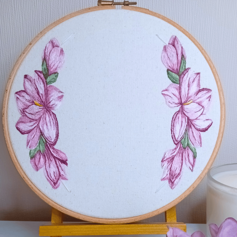 Magnolia Hand Embroidered 6x4 Photo Frame 