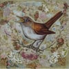 Nightingale - Original Embroidery Collage