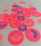 Abstract Geometric Collage A4 Risograph Print  - Vibrant Fluorescent Wall Art - Image 3