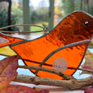 Stained glass Bird - Orange