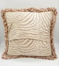 Love heart envelope 16"  cushion, cream and beige zebra effect.  - Image 6