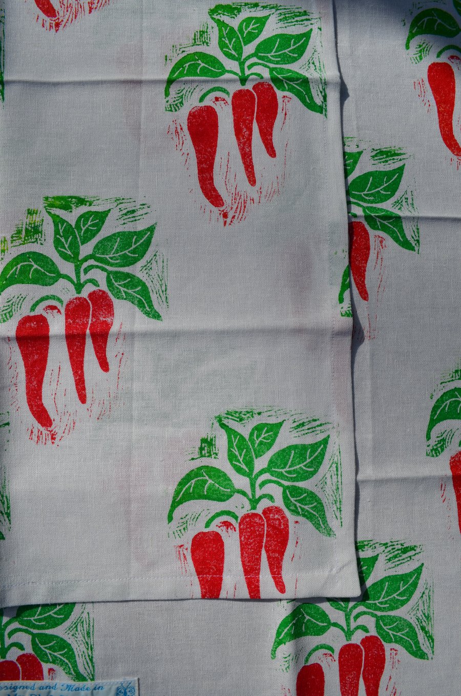 Chilli print tea towels