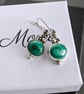 Malachite dangle earrings - Image 4