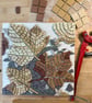 Mosaic Floral Art - Autumn Leaves Mosaic Wall Plaque in Grey - Image 9
