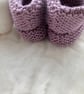 Hand knitted ‘Lily’ Baby Girl’s Booties (0-3 months) - Image 4