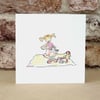 Blank Card Daisies Tea Party Blank  Eco friendly