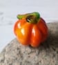 Handcrafted Flameworked Glass Petite Pumpkin  Miniature keepsake Thoughtful gift - Image 2