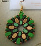 Hexagonal bead earrings (customisable) - Image 1