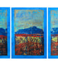 Blue Hills Triptych Original ACEO Mini Paintings - Image 1