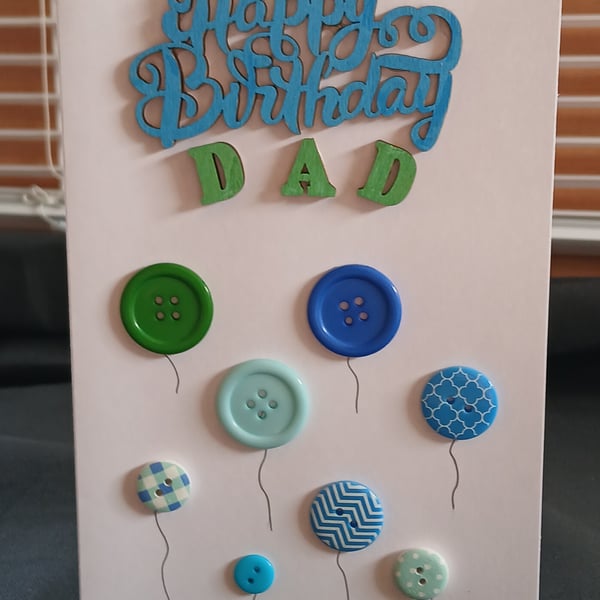Handmade, dad birthday card 