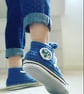 Blue Crochet Sneakers Slipper Socks  - Image 4