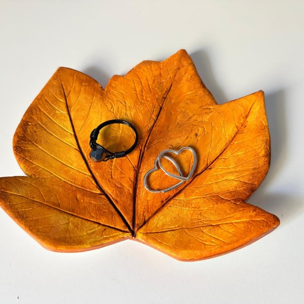 Autumn Leaf trinket and jewellery dish