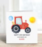 Personalised tractor birthday greeting card - Image 2