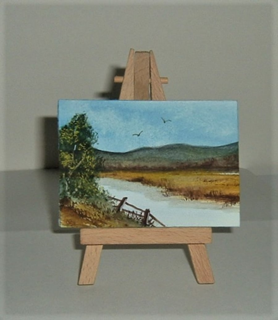 original art watercolour landscape painting ( ref F 610)