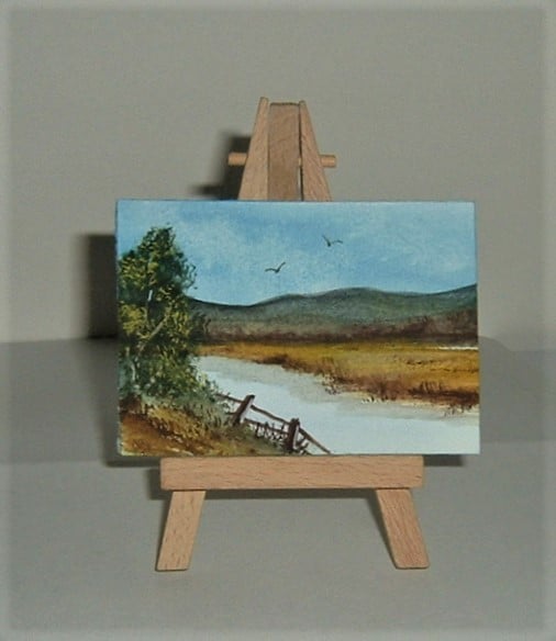 original art watercolour landscape painting ( ref F 610)