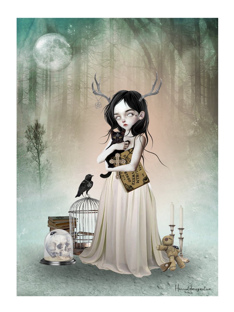 Dark Surreal Art Print - Woodland Oracle