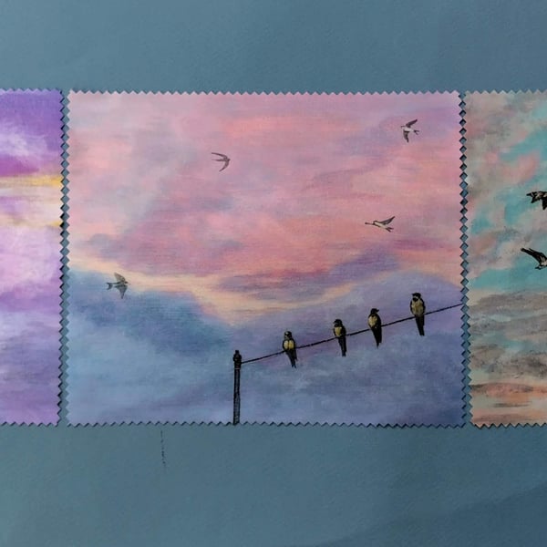 Glasses, Lens, Screen Cleaning cloth - Choice of three bird designs