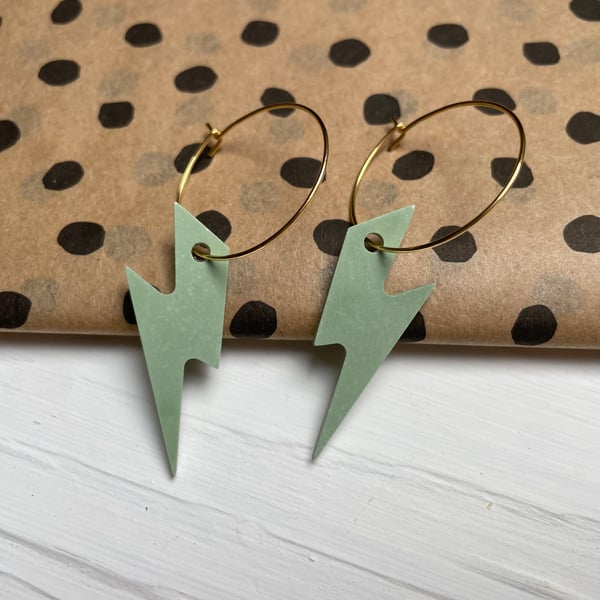 Lightning Hoop Earrings
