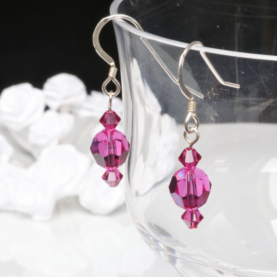 Sterling silver deals swarovski crystal earrings